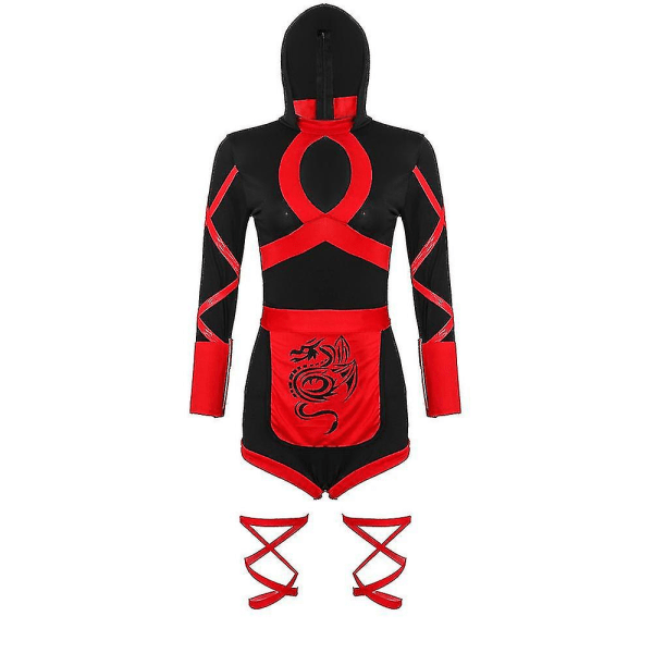 Naruto Ninja -naisten puku Haalari Halloween-juhliin Tyylikkäät mekkoasut Lahjat -1 XL