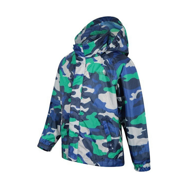Mountain Warehouse barn/barn Pakka Camo vattentät jacka Z X Blue 2-3 Years