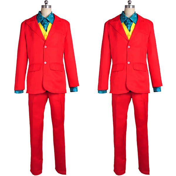 Joker Cosplay -asu Arthur Fleck Joaquin Halloween -juhlapuku W red S Y XL