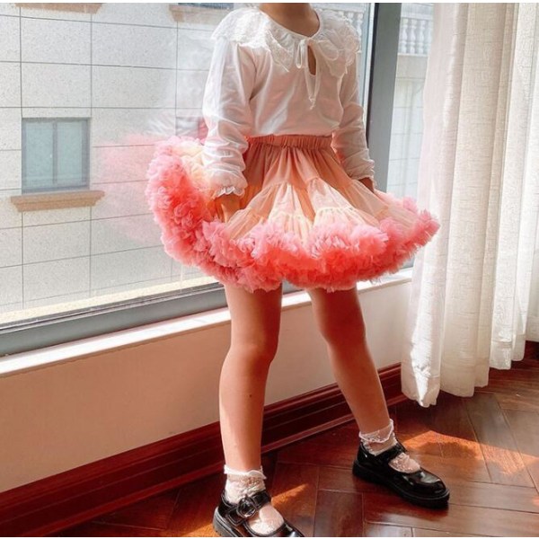 Babypiger Tutu nederdel Prinsesse fødselsdagsfest nederdel - pink L