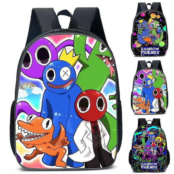 Rainbow Friends -reppu isokokoinen reppu koululaukut lapsille pojalle tytölle vY H C