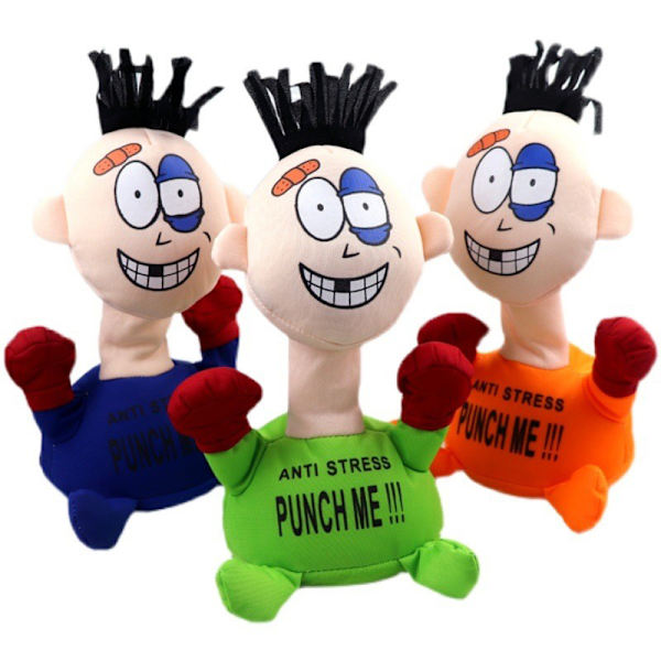 elektrisk plys legetøj punch me doll funny feelings vent legetøj -1 yellow
