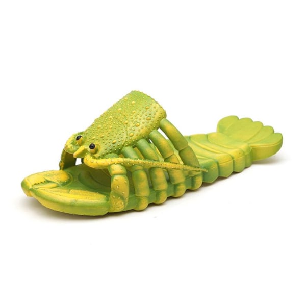 Cute Lobster Funny Slippers Beach Non Slip Summer Sandaalit . Green 46-47