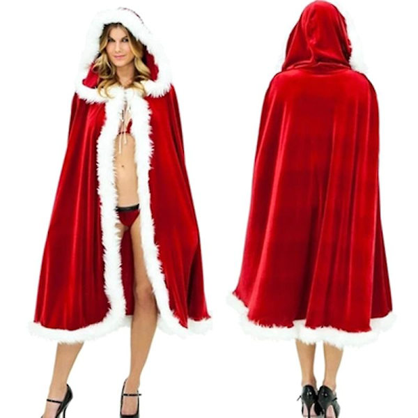 Kvinner Julehette Kapp Rød Lang kappe exig anta Cosplay-kostyme H S