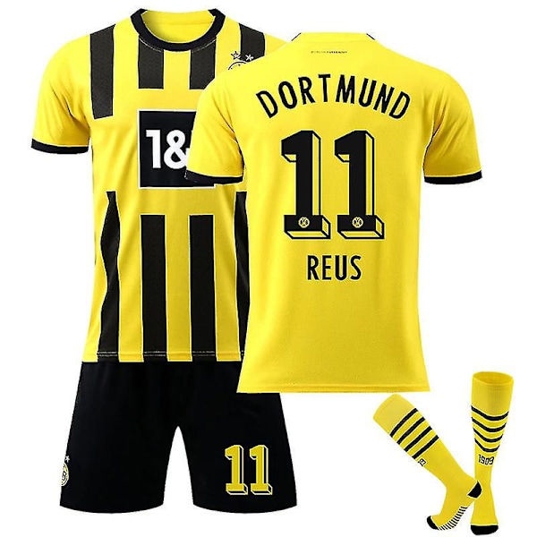 2022-2023 Borussia Dortmund trøje børne fodboldtrøje herre fodboldtrøje sæt CNMR REUS 11 Kids 22(120-130)