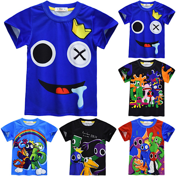 Roblox Rainbow Friends T-skjorte Barnekostyme Rainbow osplay Topp zy C