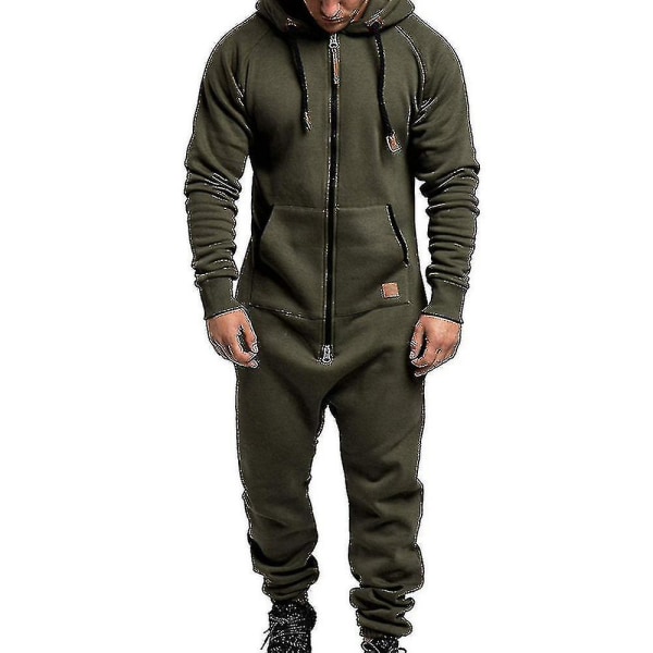 Herre jumpsuit One Piece - Army Green XXXL