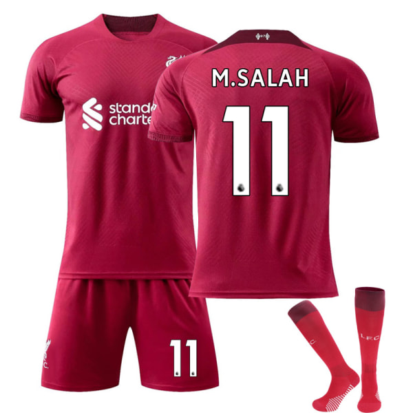 22-23 Liverpool Home Kids Shirt Kit nro 11 Salah sZ 10-11years