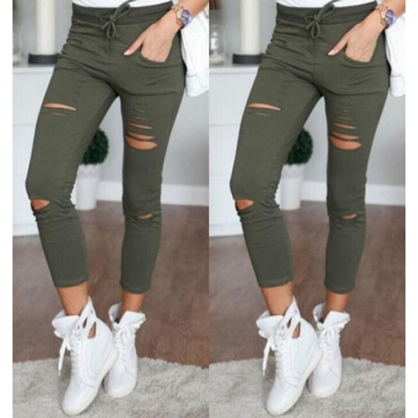 Jeans Leggings Stretch Jeggings - XL - Grön