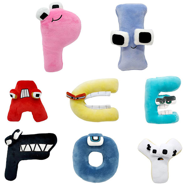 20M Alphabet Lore utstoppet dukke Dyr Myk plysjpute Toy Ho -1 Color C