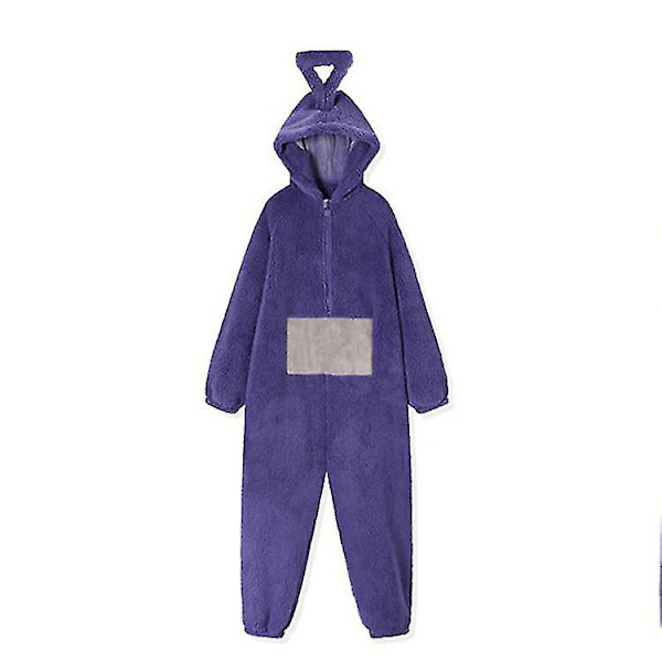 Teletapit One Piece Pyjama aikuisten paksuuntunut Coral Fleece K Purple S