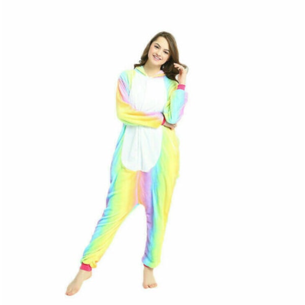 Djurpyjamas Kigurumi Nattkläder Kostymer Vuxen Jumpsuit Outfit V #2 Colorful Pegasus adult M
