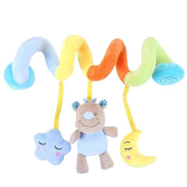 Blød babymusikvuggevogn hængende spiral Sensorisk pædagogisk legetøj V Z X Car Hanging Toys E