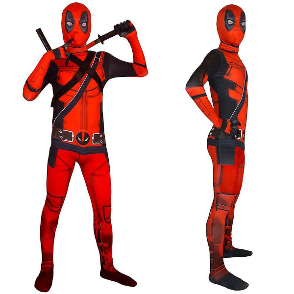 Deadpool Superhjälte Halloween Party Cosplay Kostym zy 170*180cm