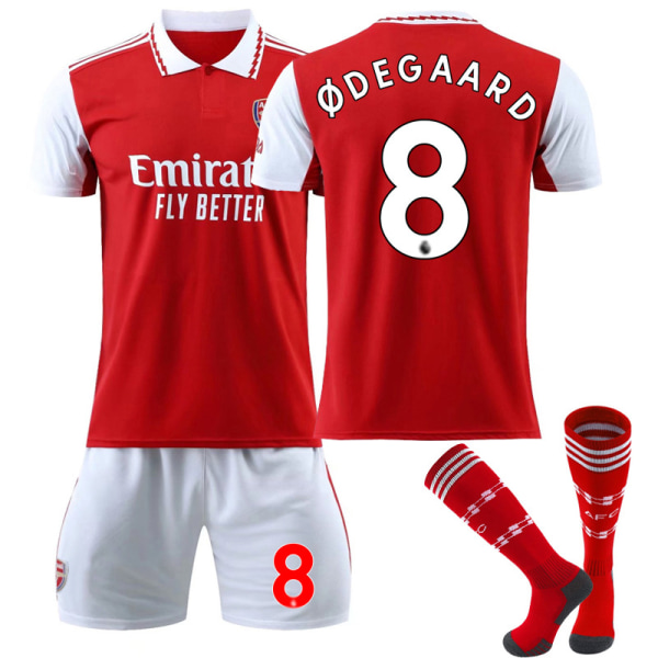 22-23 Arsenal Home -lasten jalkapallopaita nro 8 Ødegaard Z X 26