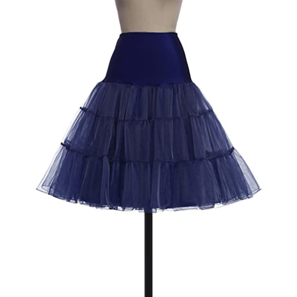 50-talls underkjole Rockabilly-kjole Crinoline Tutu for kvinner Z X blue L