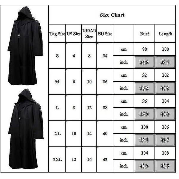 Star Wars Jedi Darth Vader Viitta Viitta Cosplay-asu Fancy Carnival Party_y one size one size