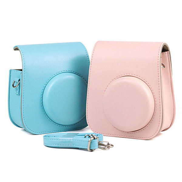 Etui Kamera Etui Taskeholder PU Læder til instax Mini 11 - Blue