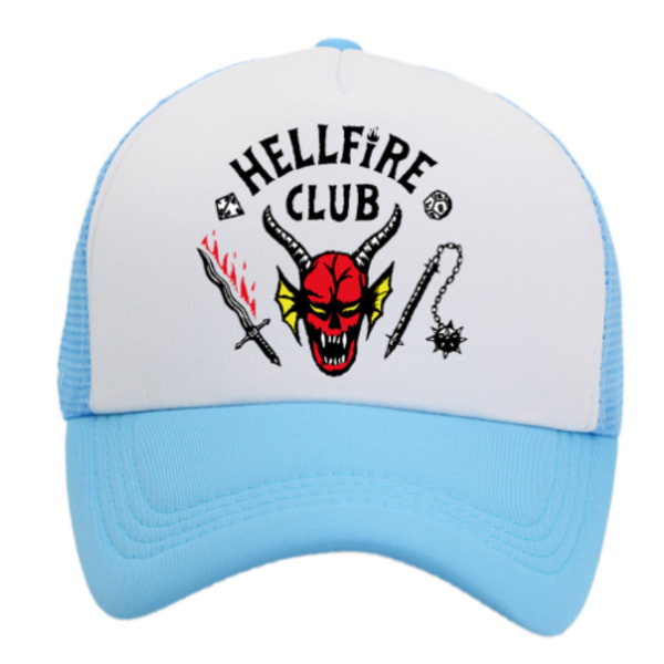 Stranger Things Säsong 4 Cosplay Hellfire Club Hat Cap Y blue