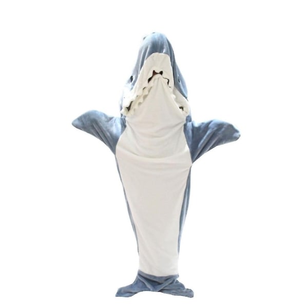 Bedst sælgende Shark Blanket Hoodie Voksen - Shark Onesie Voksen Bærbart Tæppe - Shark Blanket Super S V