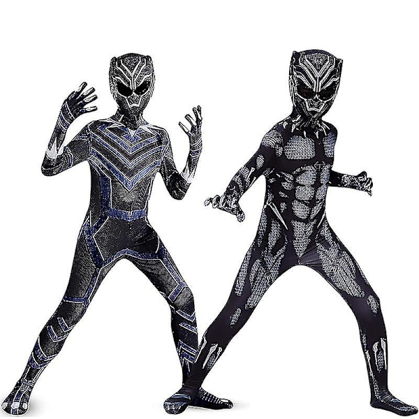 2023 New Black Panther Costume Marvel The Avengers Super Hero Cosplay Bodysuit Zentai Jumpsuit Halloween kostymer för barn Aldult H_a CNMR Style 2 130