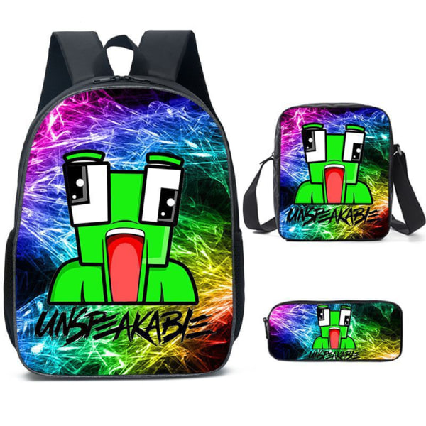 3 stk/sett UNESKELIG ryggsekk Crossbody bagveske for barn -