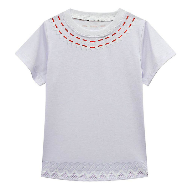 Kids Encanto Mirabel/luisa Madrigal Dress Cosplay Costume Girls Summer T-shirts CNMR White Top-Blue Skirt-Bag 7-8 Years