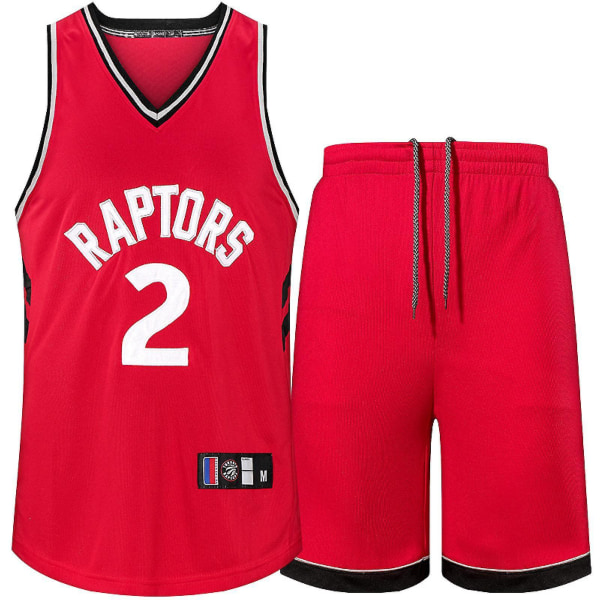 Aveki herrebaskettrøje 2 Raptors-trøje modebasketballtrøje gave til basketballfans Rød Xl CNMR