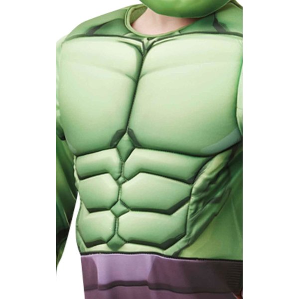 Hulk deluxe 110/116 cl (5-6 år) muskeldragt med maske hulken -1