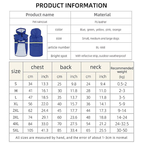 Stor Hunde Regnfrakke Justerbar Pet Vandtæt Beklædning Letvægts Regnfrakke Poncho Hættetrøjer ed Strap Reflekterende CNMR pink M