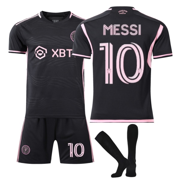 23-24 Miami Away Game 10 Messi International Major League Soccer Jersey Set Kids Jersey Team Kit -1 3PCS XXL