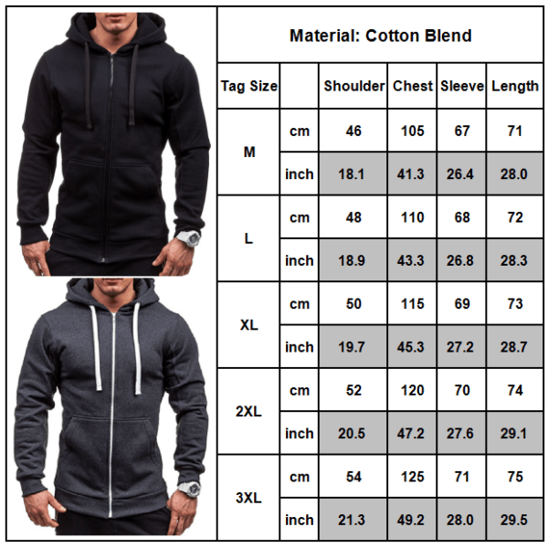 kuin yksivärinen vetoketjullinen hupullinen takki Casual Outdoor Sport Coats Z Black M