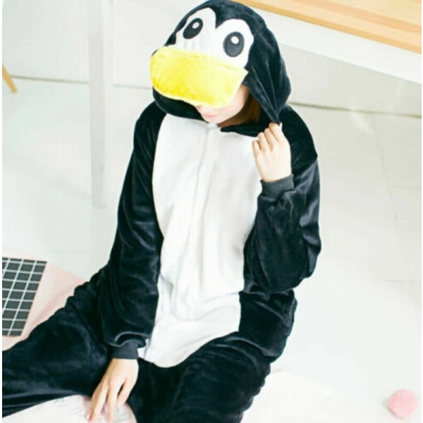 Eläinten pyjamat Kigurumi yöasut puvut aikuisten haalari asu - #2 Penguin adult M