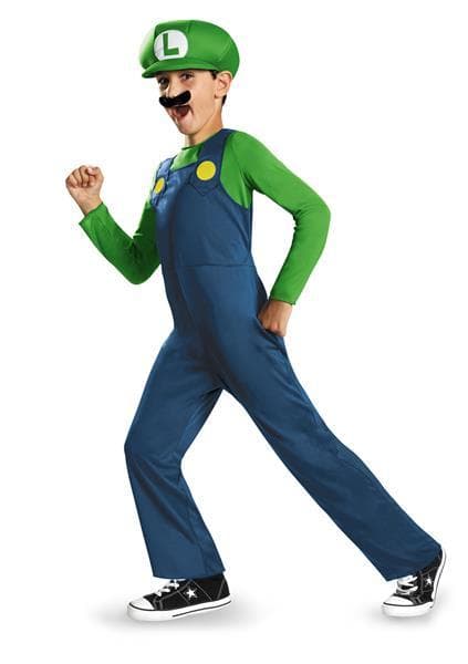 Super Mario Luigi Utkledningsklær S 4-6 år-1 multifärg