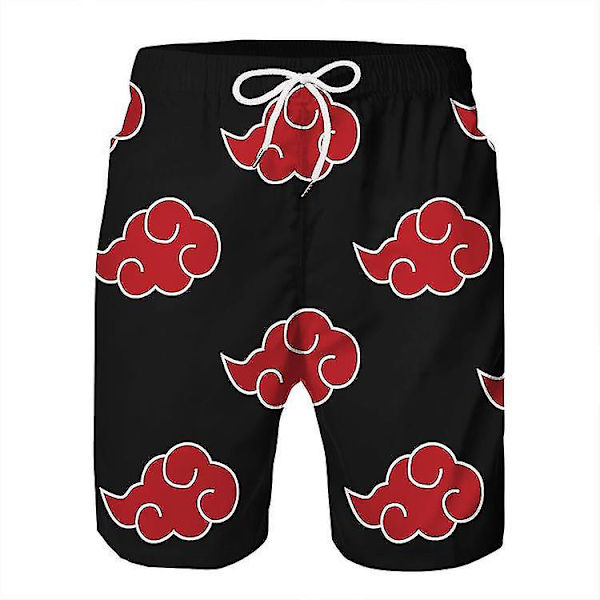 Naruto Anime Akatsuki Cosplay 3d Digital Printing ode T-skjorte for menn og kvinner Fritid Beach Shortss Shorts Sommergave D _i CNMR shorts M
