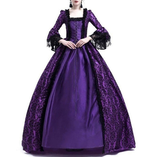 Kjoler til kvinder Kjoler Middelalderfest Prinsesse Renæssance Cosplay Kæledyr Gulvlængde Kjole Maxikjoler K PP S