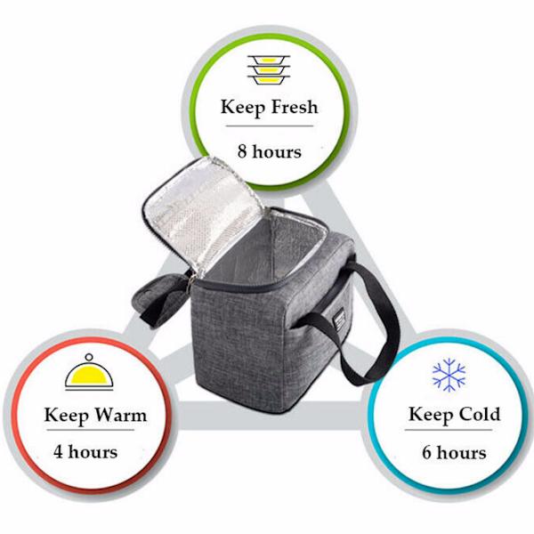 Kannettava Thermal Tote Cooler käsilaukku V wine red 24*14*17cm