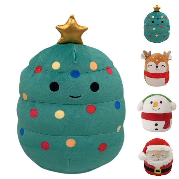 Squish Mallow Plysjleketøy Julenissen Kosedyrdukke Barn Present Y christmas tree