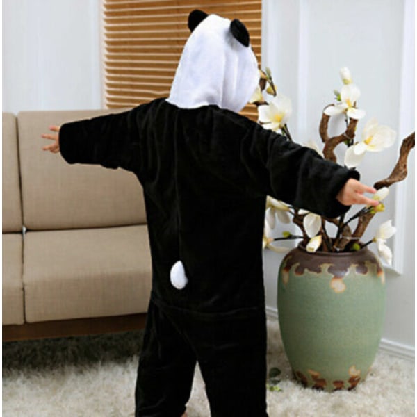 Djurpyjamas Kigurumi Nattkläder Kostymer Vuxen Jumpsuit Outfit V #2 Panda kids M(6-7Y)