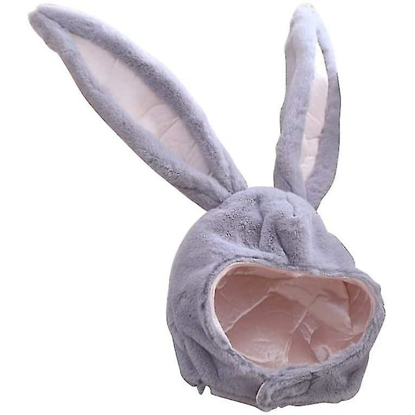 Rabbit Ear Cap Huvudbonader Tecknad djurhatt rörlig öra Plysch Söt hatt för kvinnor flickor CNMR