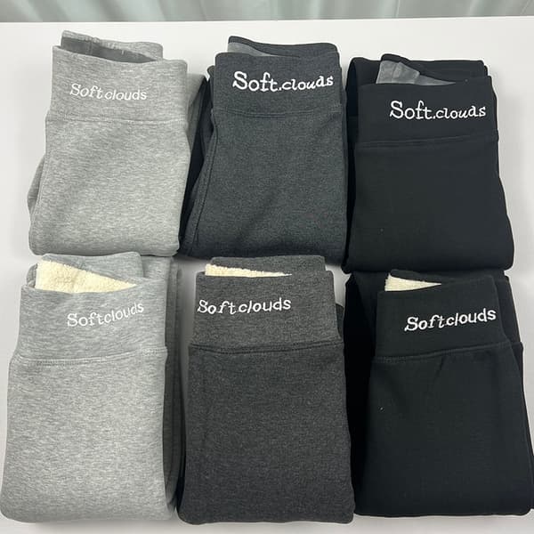 Vinter Dame Thicken Lamull Leggings Fleece foret Z X gray lambeool extra large