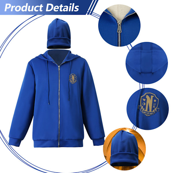Onsdag Adams Xavier Thorpe frakke og hat cosplayer samme stil som Z X Blue L