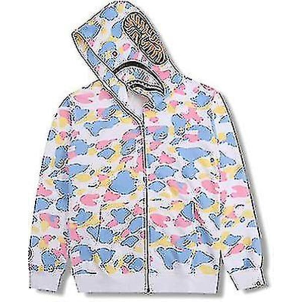 Shark outh 3d-print hettegenser Wgm brodert cardigan kamuflasje hettegenser CNMR colorful M