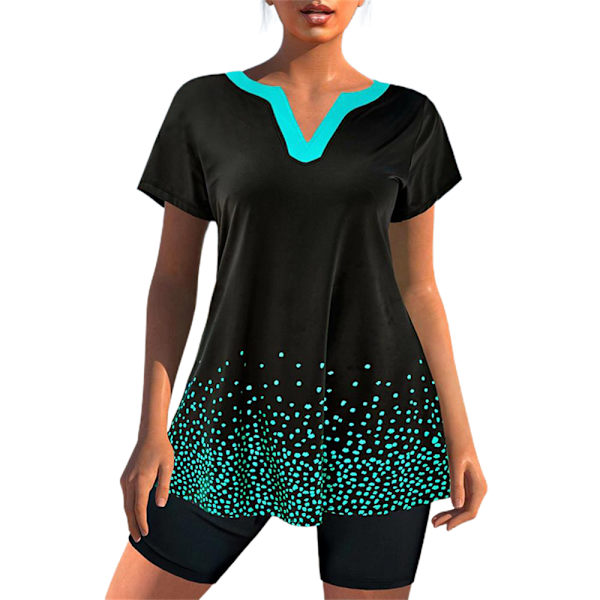 Dam Tankini Set& Boy Shorts Baddräkt Badstrandsdräkt . XL