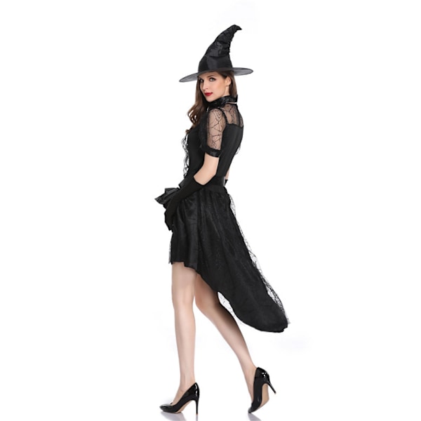 Nyt Halloween kostume til voksen sort heks cosplay masquerade horro-1 En storlek passar alla