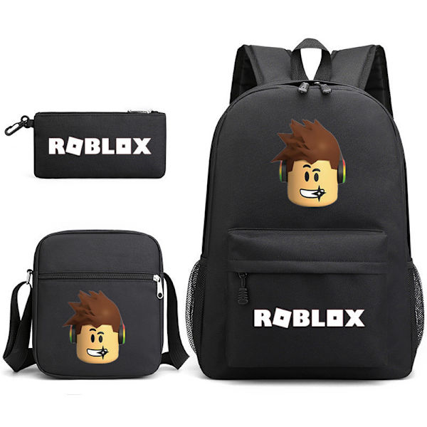 Roblox Ryggsäck Skolväska med stor kapacitet i tre set y