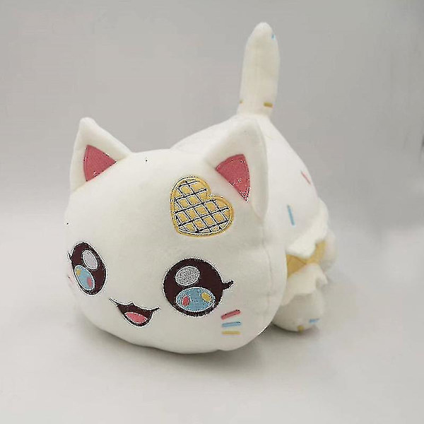 Söt katt plyschleksak Donut katt plysch Kawaii katt plyschleksak lämplig för barns jul födelsedagspresent 25cm-r CNMR Ice cream cat