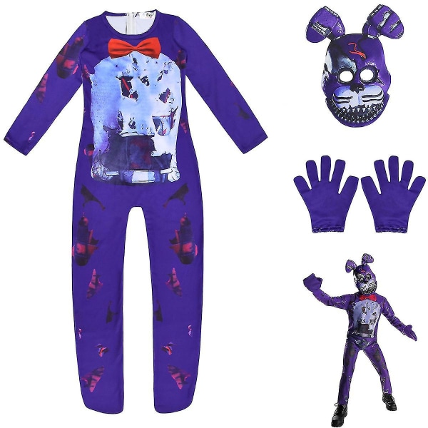 Fnaf Bear Cosplay Party Jumpsuit Halloween Costume Kid 140