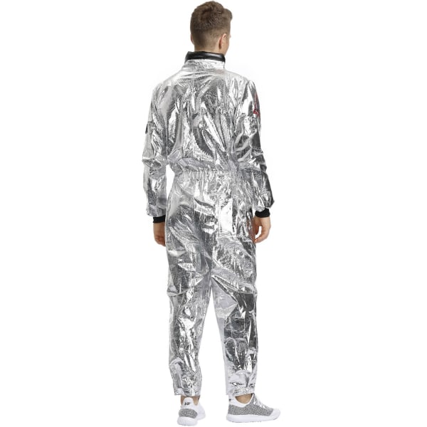 Astronaut Spaceman Cosplay-kostyme Sølv romdrakt Y L