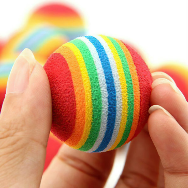 3kpl värikkäitä palloja kissanlelut Rainbow Balls CNMR